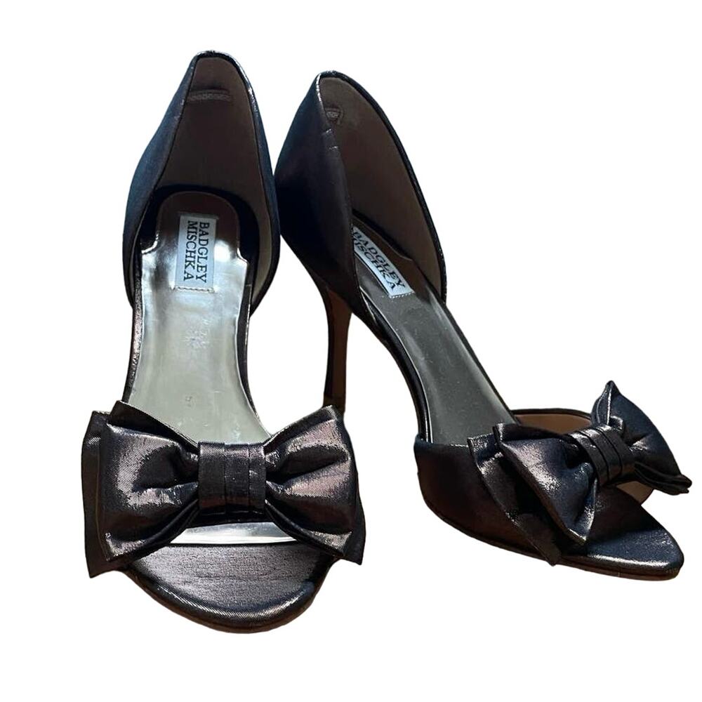 Badgley Mischka Bows Metallic Copper d’Orsay High Heels Size 10
